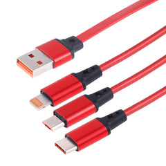 Cable de carga de sincronización de datos retráctil USB 3 en 1 de 1,2 m