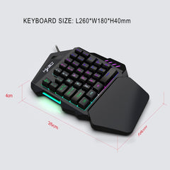 HXSJ V100 Teclado para juegos con cable, ret...