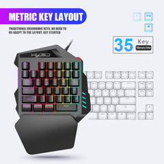 HXSJ V100 Teclado para juegos con cable, ret...