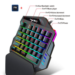 HXSJ V100 Teclado para juegos con cable, ret...