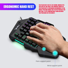 HXSJ V100 Teclado para juegos con cable, ret...