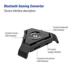 HXSJ P5 Teclado Ratón Convertidor Bluetooth para Juegos
