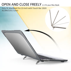 Para MacBook Pro 13 pulgadas 2022 y A2289 / A2251 / A2338 2020 PC + Funda protectora para computadora portátil TPU