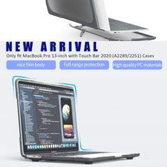 Para MacBook Pro 13 pulgadas 2022 y A2289 / A2251 / A2338 2020 PC + Funda protectora para computadora portátil TPU
