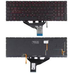 Teclado estadounidense con retroiluminación roja para HP OMEN 15-DC 15-DH 15T-DC 17-CB
