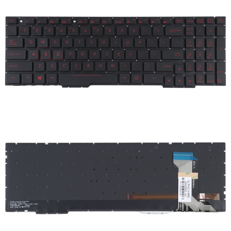 Teclado estadounidense con retroiluminación para Asus GL553VW ZX53V FX53VD