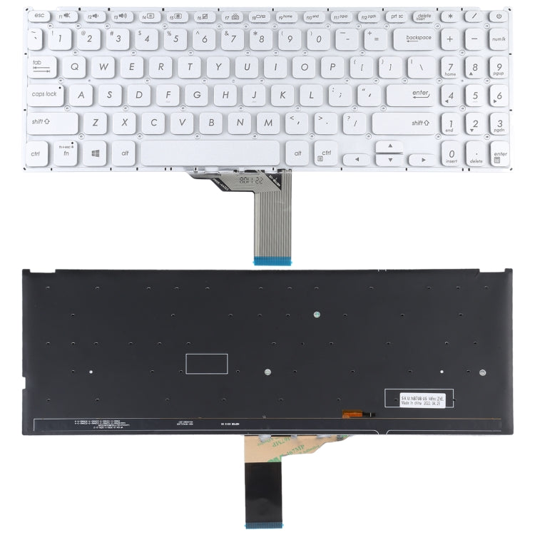 Teclado estadounidense con retroiluminación para Asus Vivobook X512 X512D X512DA