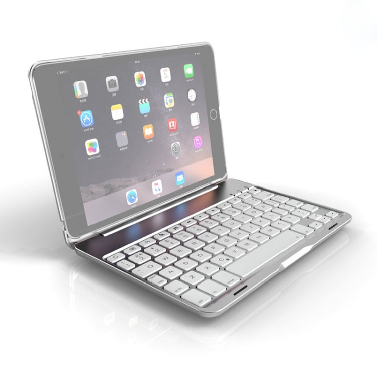 F8SM+ Funda de PU con teclado Bluetooth con retroiluminación para iPad mini 4