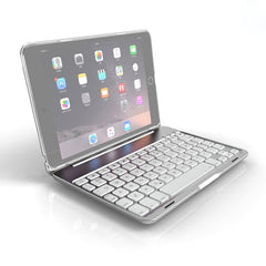F8SM+ Funda de PU con teclado Bluetooth con retroiluminación para iPad mini 4