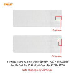 Película de teclado ENKAY TPU para MacBook Pro de 13,3 pulgadas A1706