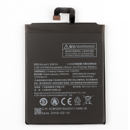 BM3A 3400mAh para batería de polímero de lit...