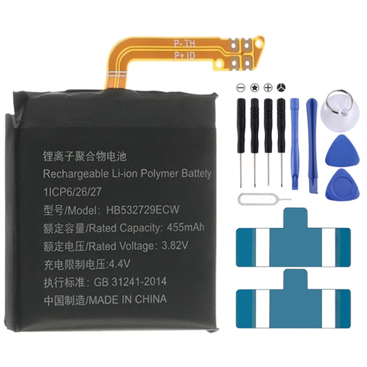Batería de polímero de litio de 455mAh HB532...