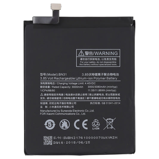 Batería de polímero de litio de 3000 mAh BN3...
