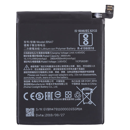 3900mAh BN47 para batería de polímero de lit...