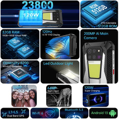 Unihertz Tank 3 / 8849, 16 GB + 512 GB, cáma...