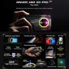 Ulefone Armor Mini 20 Pro, 8 GB + 256 GB, te...