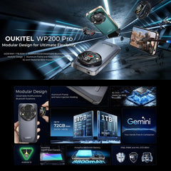 Teléfono resistente Oukitel WP200 Pro 5G