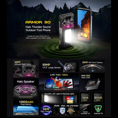 Ulefone Armor 30, 12 GB + 512 GB, Visión noc...