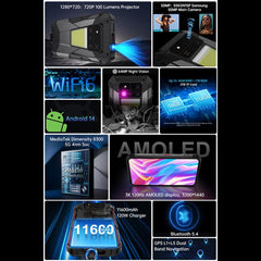 Teléfono resistente Unihertz Tank 4 Pro con ...