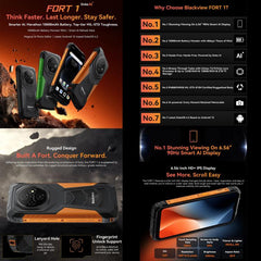 Blackview FORT 1, 4 GB + 128 GB, 6,56 pulgad...