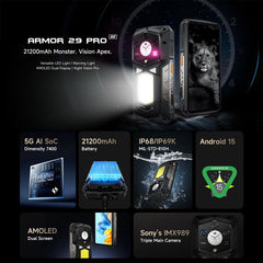 Teléfono resistente Ulefone Armor 29 Pro, 16...
