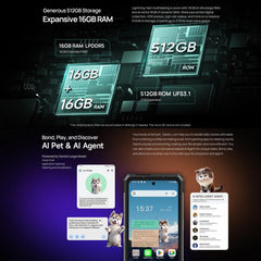 Ulefone Armor 34+, 16 GB + 512 GB, Visión no...