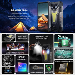 Ulefone Armor 34+, 16 GB + 512 GB, Visión no...