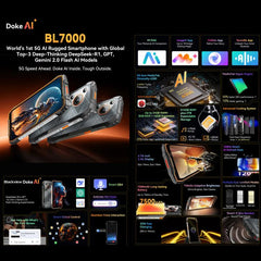 Teléfono resistente Blackview BL7000, 8 GB +...