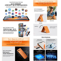 Blackview Oscal FLAT 3C, 4 GB + 64 GB, 6,56 ...