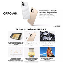 OPPO A6k 5G, 8 GB + 256 GB, lector de huella...