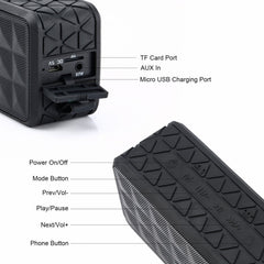 Altavoz Bluetooth impermeable Z18 3ATM, con gancho para colgar