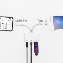 NK-107 Pro 3 en 1 USB-C / Type-C + 8 pines m...