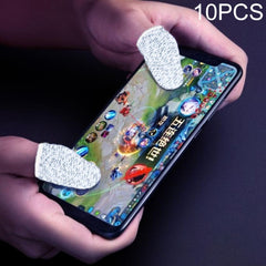 10 PCS Nylon + Funda de pantalla táctil de fibra conductora para dedo pulgar / índice