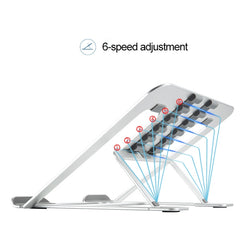 Soporte extensor de altura para computadora portátil, tamaño: 22,3x23,5x1,3 cm