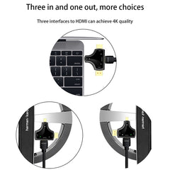 D62A DisplayPort + Mini DP + HDMI Macho a HD...