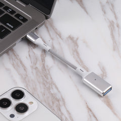 Adaptador de cámara OTG macho de 8 pines a USB hembra
