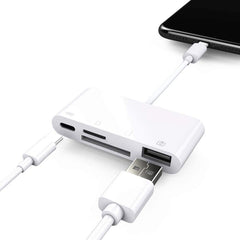 NK108LTC 4 en 1 USB-C macho a SD + TF + USB ...