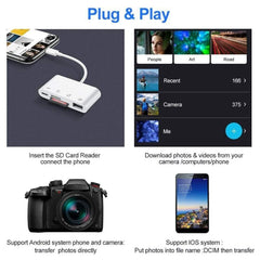 NK108LTC 4 en 1 USB-C macho a SD + TF + USB ...