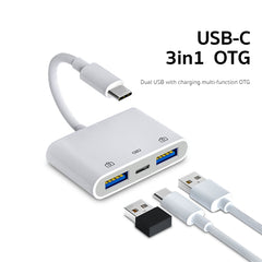 S-202 3 en 1 USB-C / Type-C macho a Type-C +...