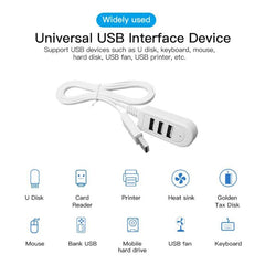 Adaptador HUB hembra de 30 cm TPE USB A a 3 puertos USB