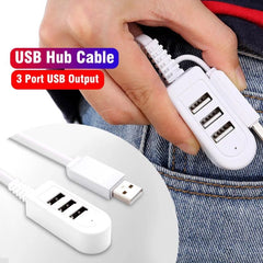 Adaptador HUB hembra de 1,2 m TPE USB A a 3 puertos USB