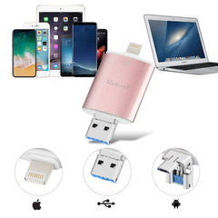Richwell 3 en 1 128G Tipo-C + 8 pines + Disco flash USB 3.0