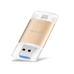 Richwell 3 en 1 128G Tipo-C + 8 pines + Disco flash USB 3.0