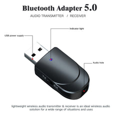KN330 3 en 1 Adaptador USB Bluetooth 5.0 Rec...