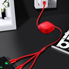 Cable de carga retráctil USB 3 en 1 de 1,2 m