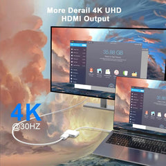 Convertidor de vídeo USB-C/Tipo-C a HDMI+USB...