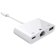 Ethernet 3 en 1 + USB + carga de 8 pines hembra a macho de 8 pines