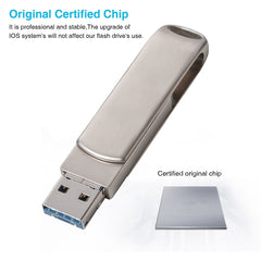 Richwell 3 en 1 128G Micro USB + 8 pines + U...