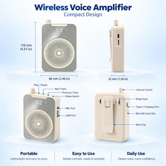 Amplificador de voz para micrófono didáctico PULUZ