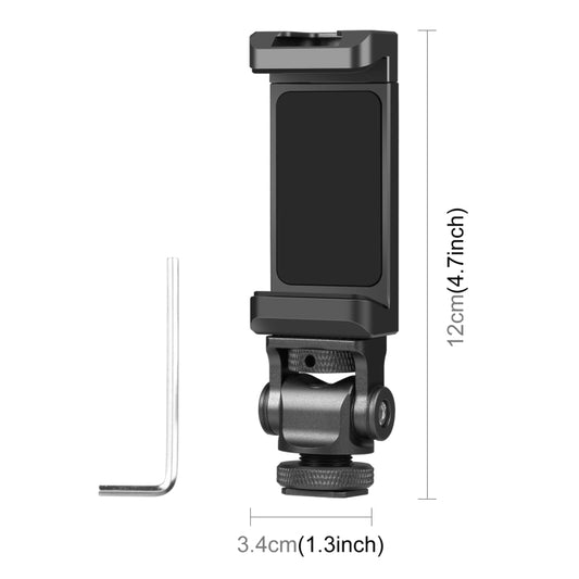 Soporte de abrazadera para teléfono de aleación de aluminio para zapatos fríos PULUZ